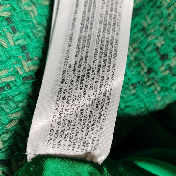 NWT Mango green tweed skirt blazer suit set XL - Picture 16 of 16